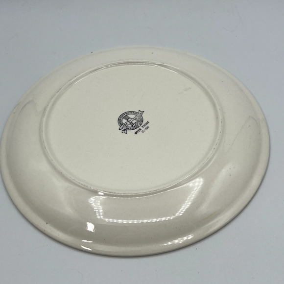 Vtg Pennsylvania Souvenir Map Plate The Keystone State Yellow Paden City Pottery - Picture 4 of 5